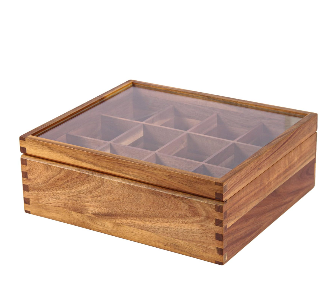 Acacia 8-Compartment Storage Box