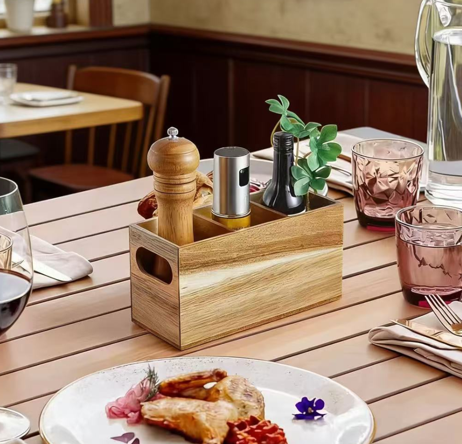 Acacia Restaurant Condiment Caddy