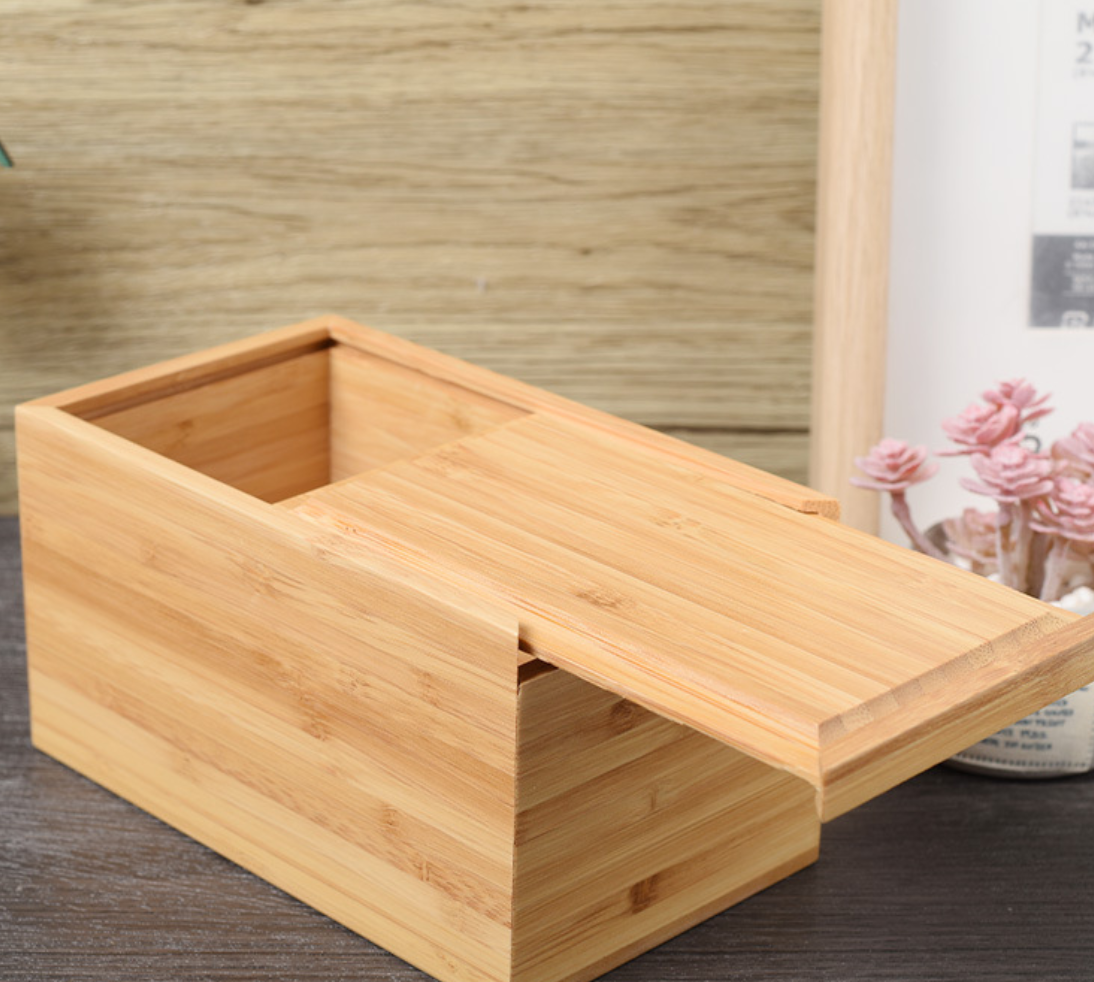 Bamboo Sliding Lid Box