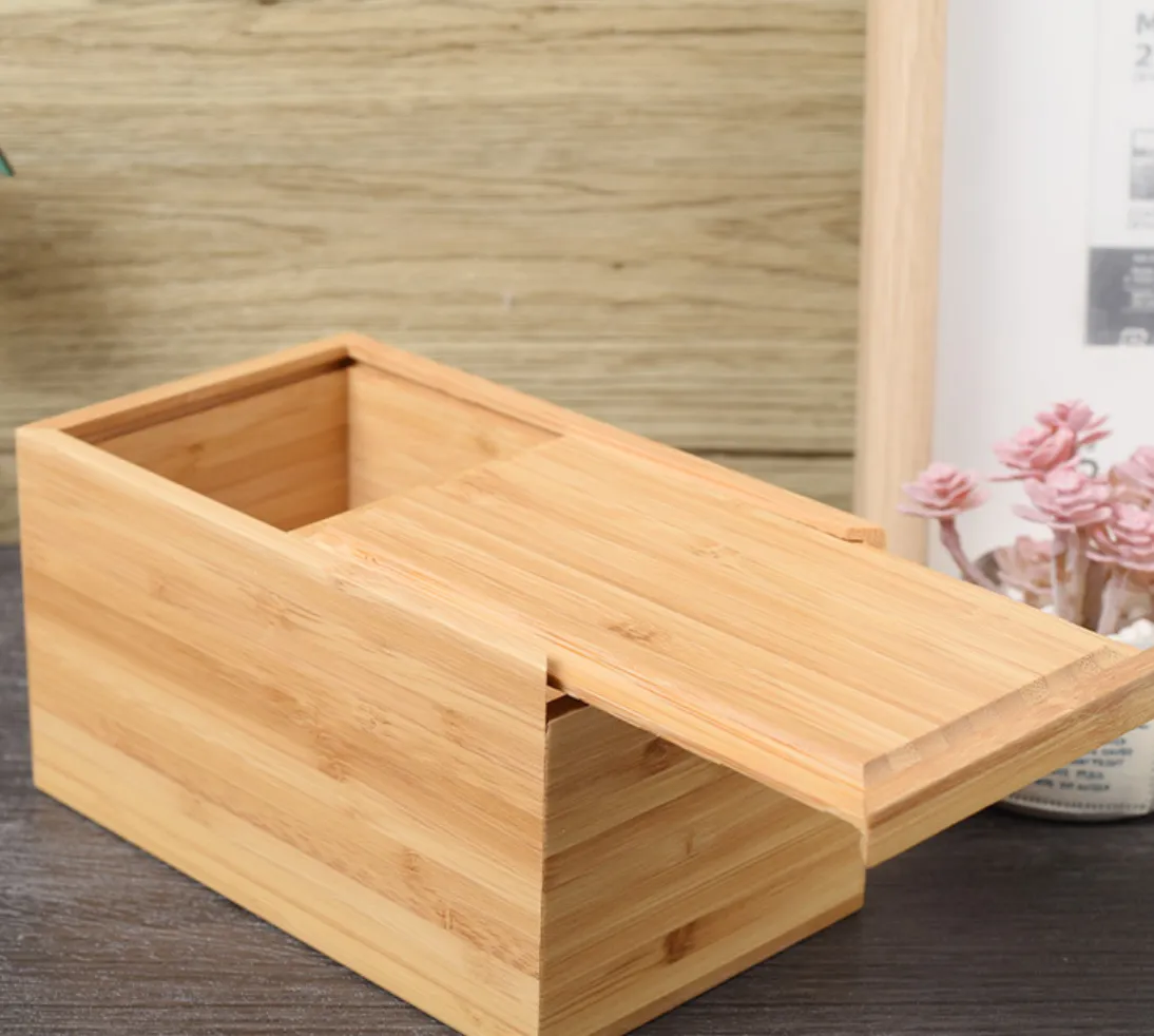 Bamboo Sliding Lid Box