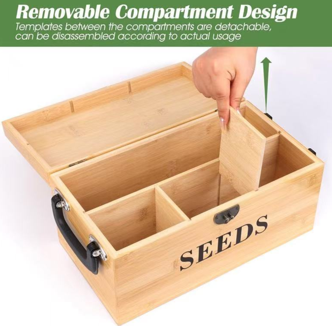 Bamboo Seed Organizer Box