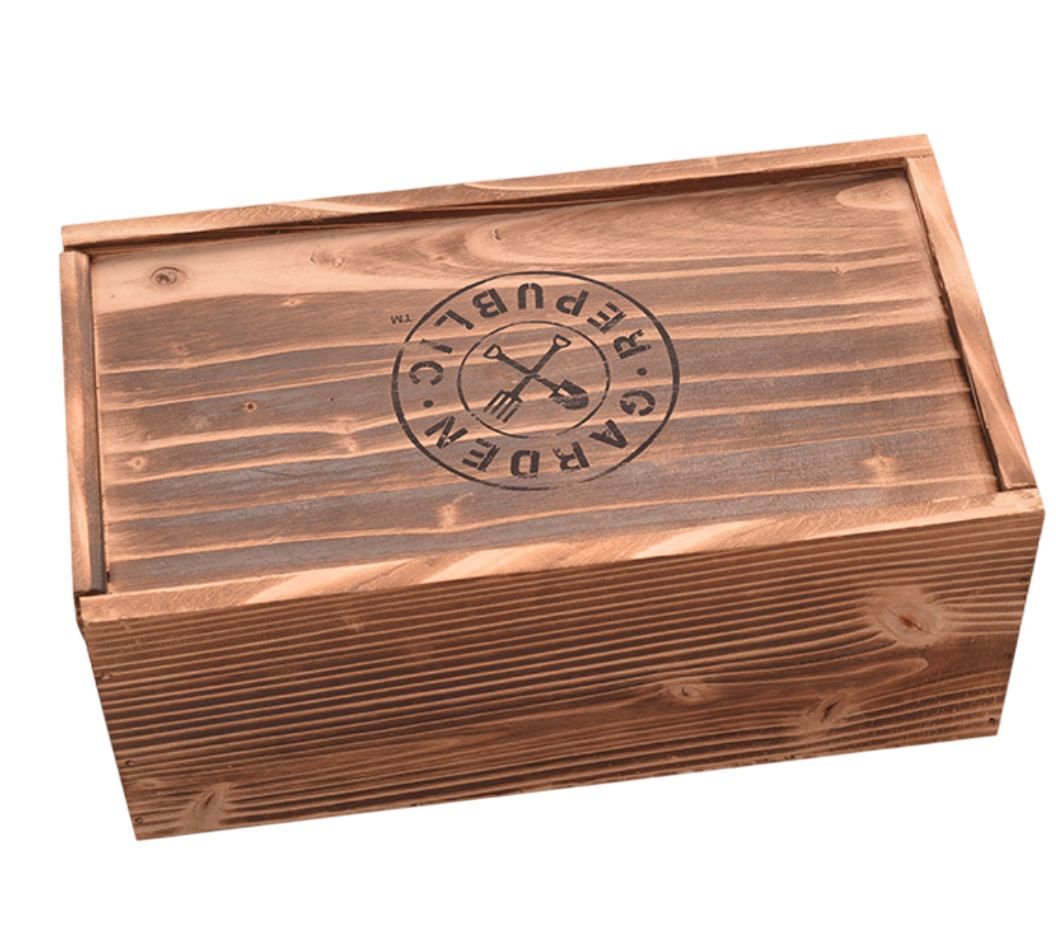 Wooden Herb Planter with Sliding Lid