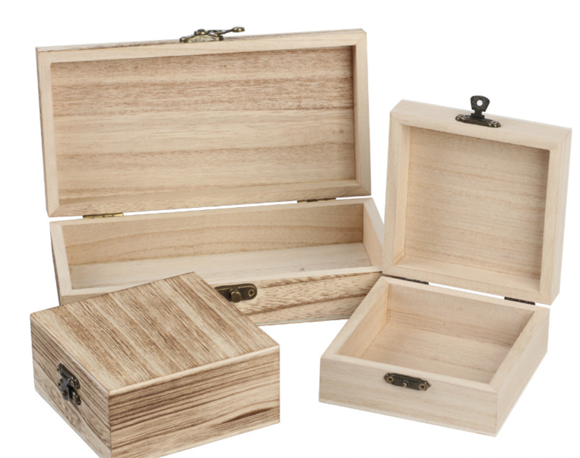 Paulownia Hinged Wooden Box