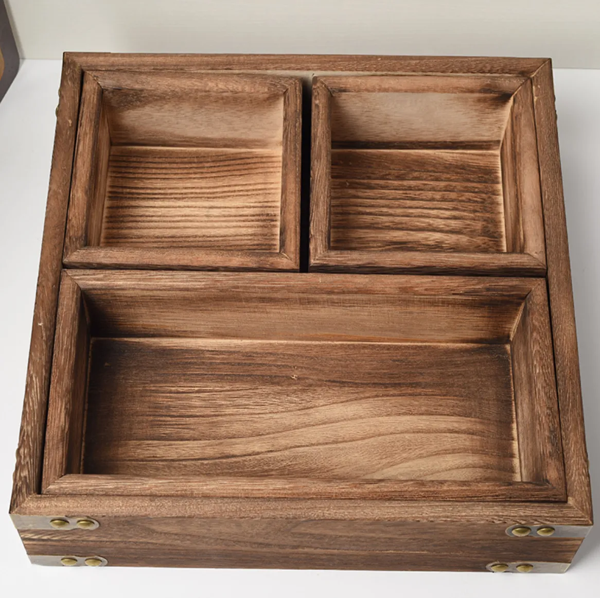 Paulownia Three-Section Organizer