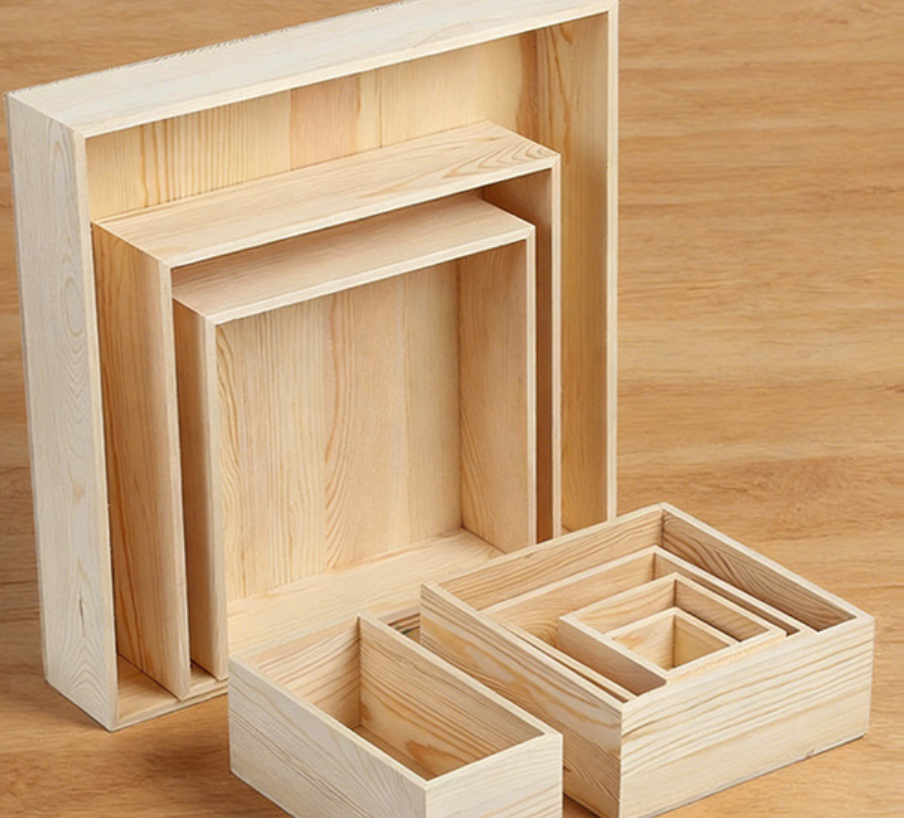 Pine Nesting Tray Set