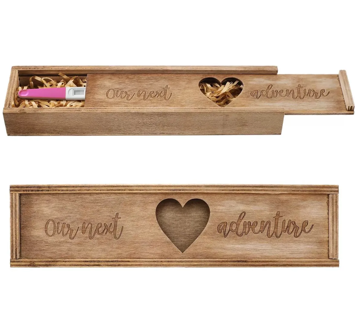 Pine Engraved Sliding Box ("Our Next Adventure")