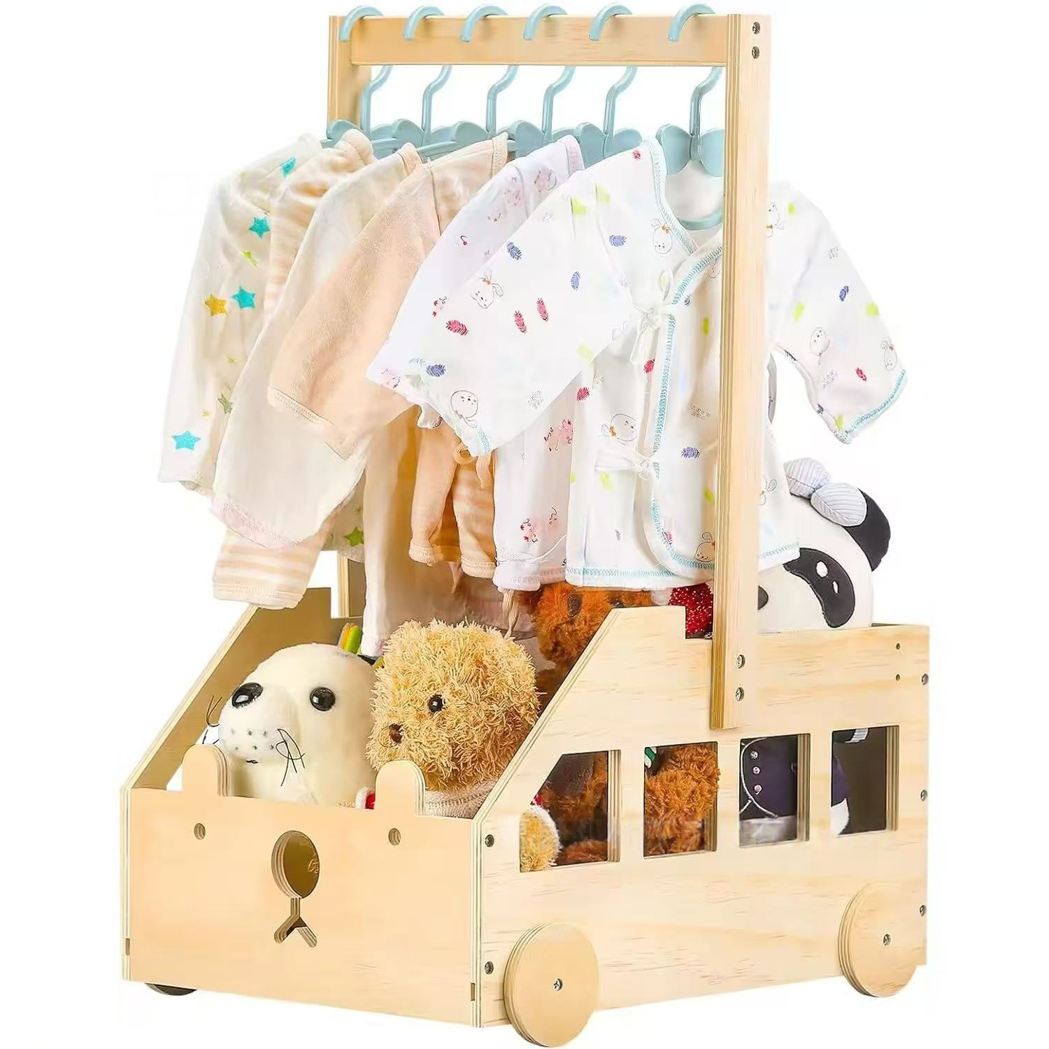 Wooden Dress-Up Storage Cart