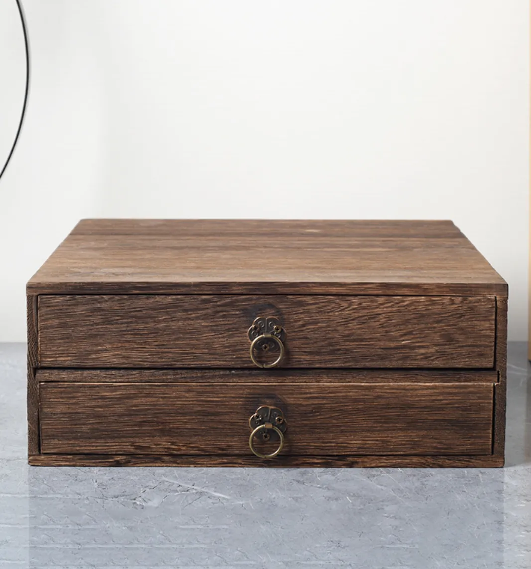 Rustic 2-Drawer Tea / Storage Box