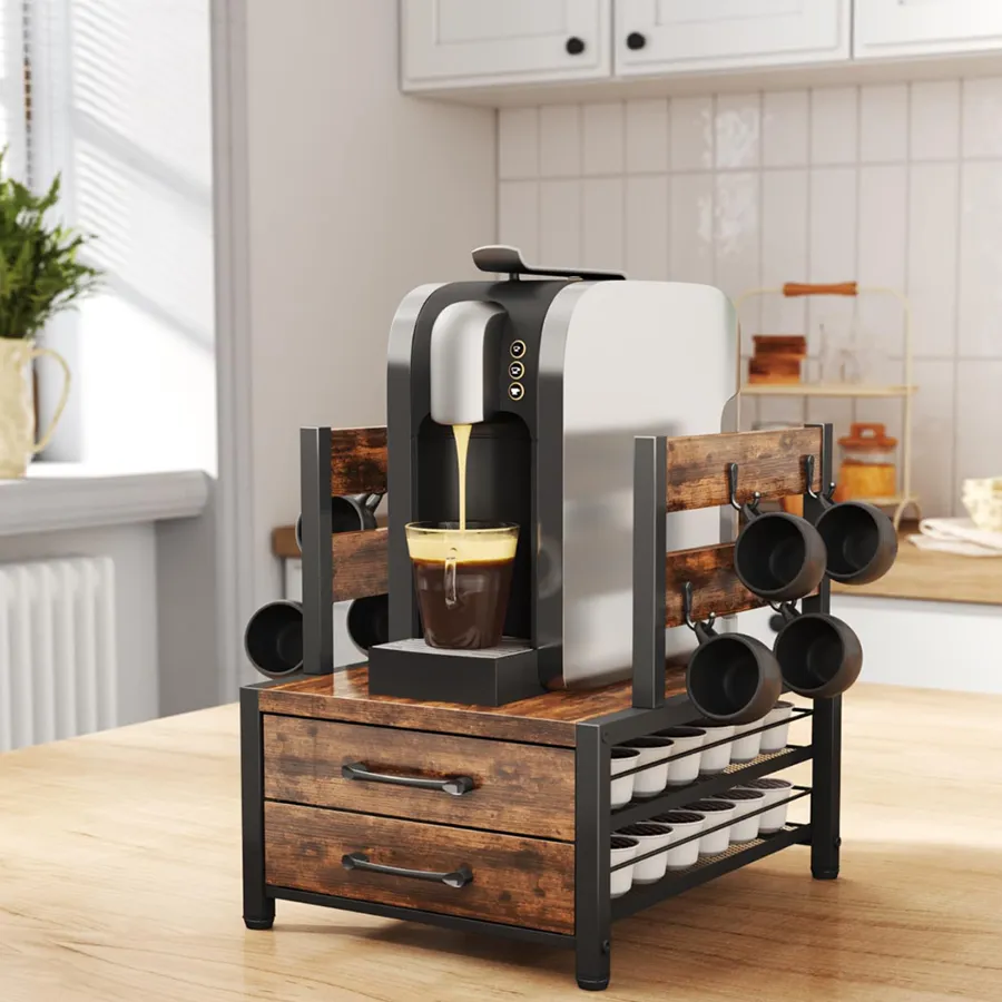 Coffee Machine Stand with Drawer
