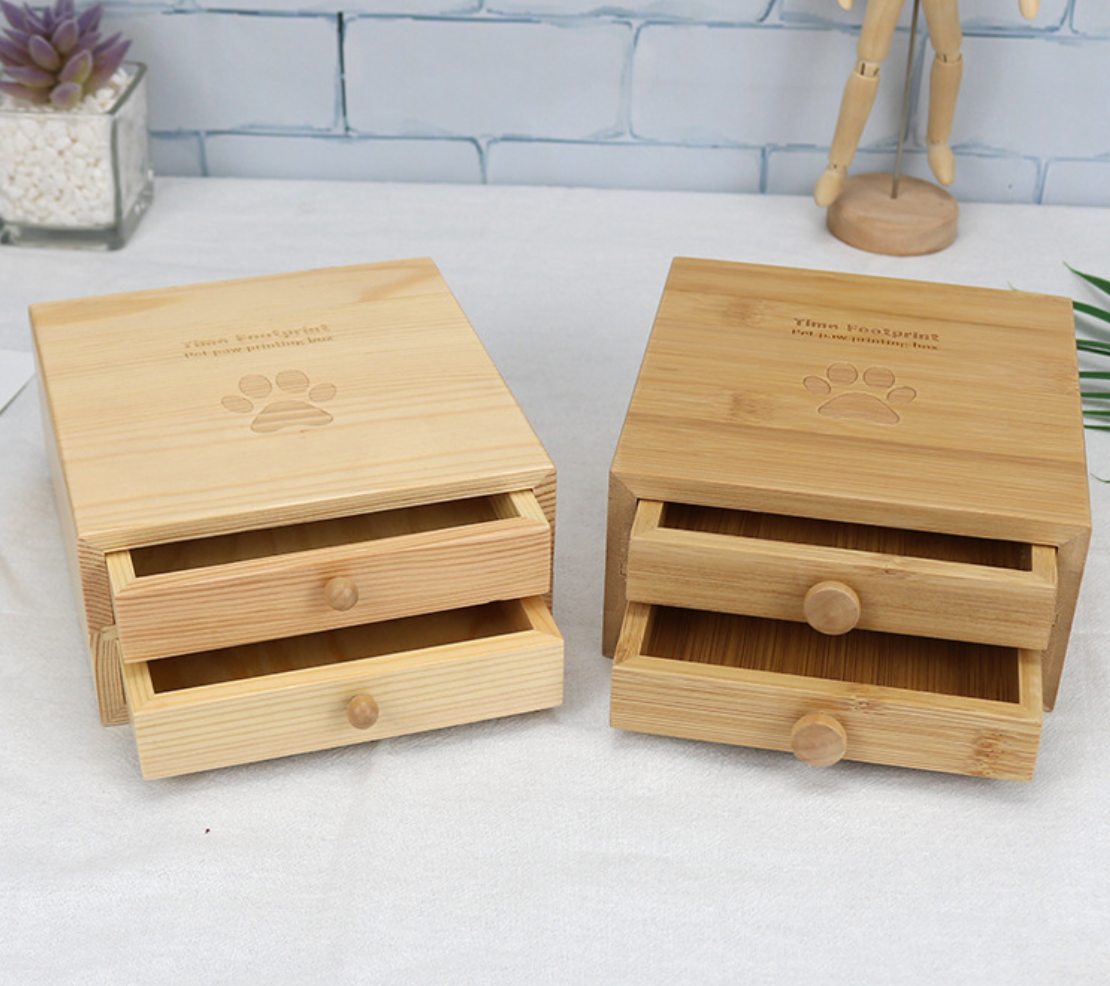 Bamboo Mini 2-Drawer Tea / Accessory Box