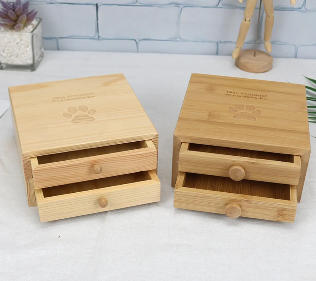 Bamboo Mini 2-Drawer Tea / Accessory Box