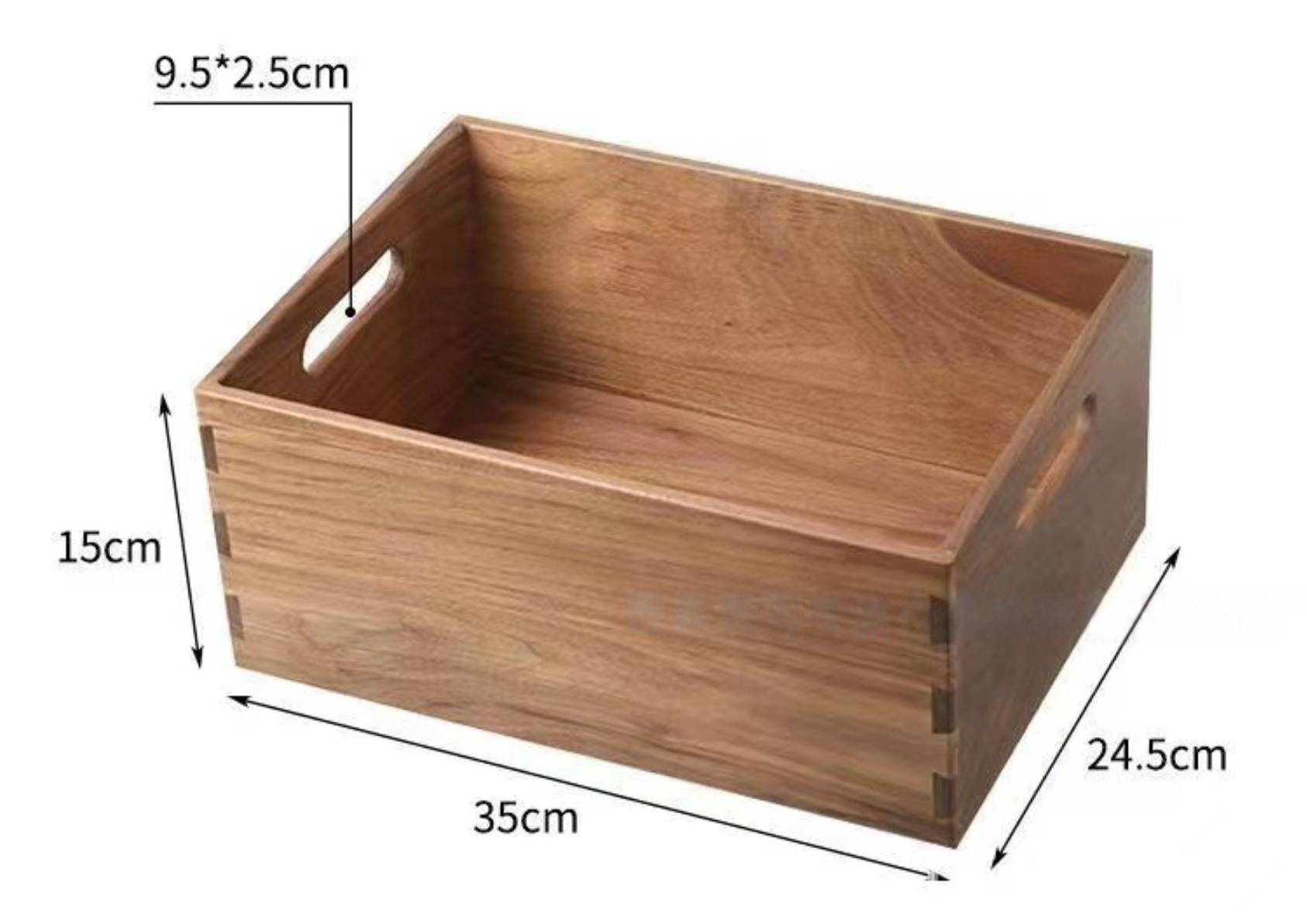 Walnut Storage Tray with Handles