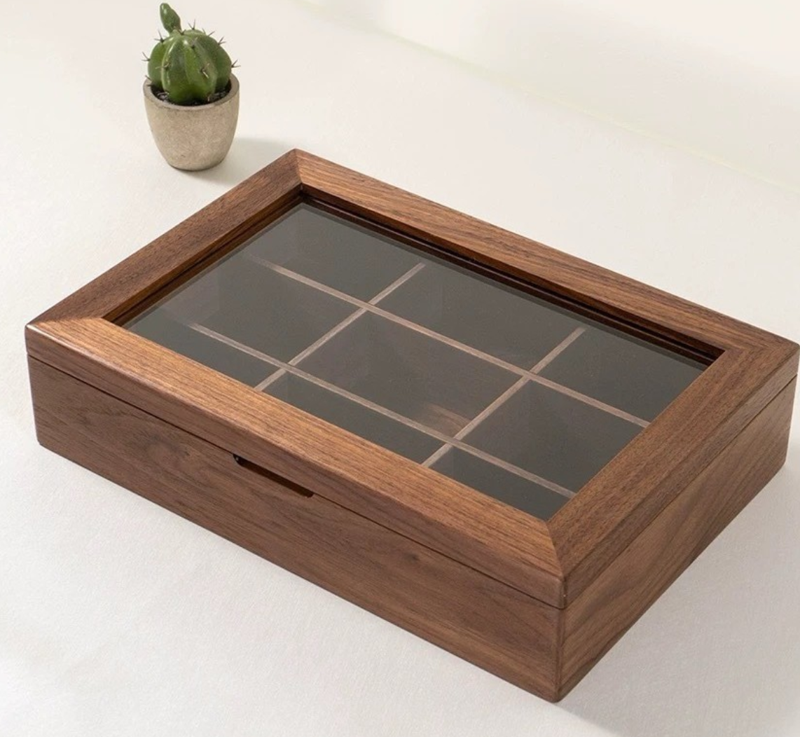 Walnut wooden box — hero
