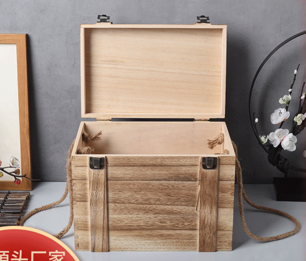Rustic Paulownia Wine Storage Chest