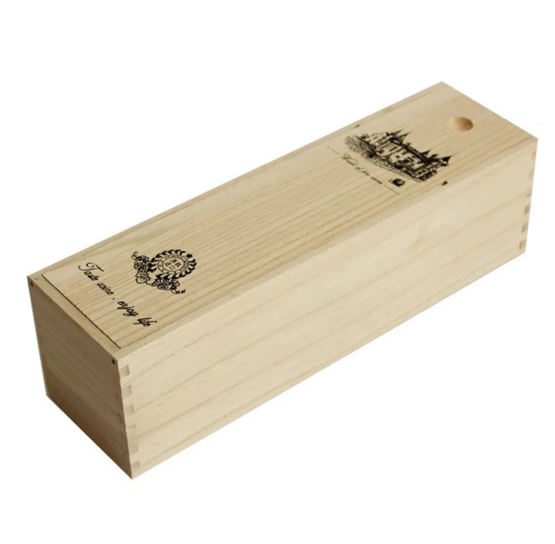 Pine Single-Bottle Wine Box